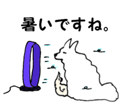 Samoyed, chicken and sheep sticker #11624677