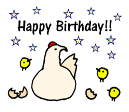 Samoyed, chicken and sheep sticker #11624679