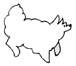 Samoyed, chicken and sheep sticker #11624686