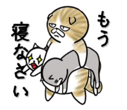 Cat three brothers2 sticker #11625058