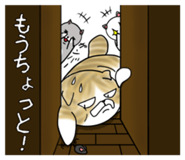 Cat three brothers2 sticker #11625073