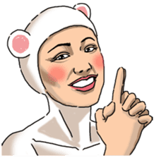Special Sticker of White bear woman ver2 sticker #11627648