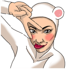 Special Sticker of White bear woman ver2 sticker #11627658
