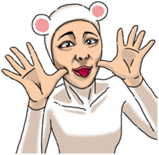 Special Sticker of White bear woman ver2 sticker #11627659
