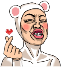 Special Sticker of White bear woman ver2 sticker #11627670