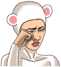 Special Sticker of White bear woman ver2 sticker #11627684