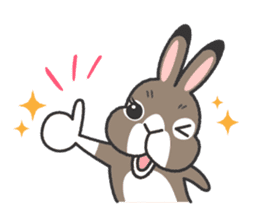 Standing Ear Bunny, COCOA sticker #11627856