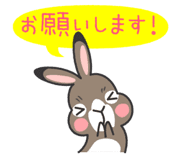 Standing Ear Bunny, COCOA sticker #11627857
