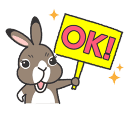 Standing Ear Bunny, COCOA sticker #11627859