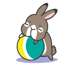 Standing Ear Bunny, COCOA sticker #11627862