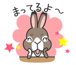 Standing Ear Bunny, COCOA sticker #11627864