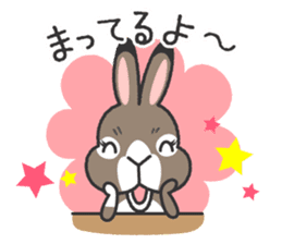 Standing Ear Bunny, COCOA sticker #11627864
