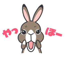 Standing Ear Bunny, COCOA sticker #11627866