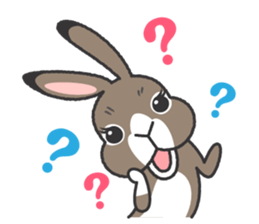 Standing Ear Bunny, COCOA sticker #11627868