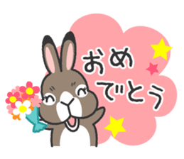 Standing Ear Bunny, COCOA sticker #11627876
