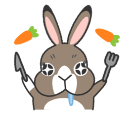 Standing Ear Bunny, COCOA sticker #11627879