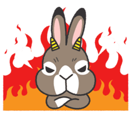 Standing Ear Bunny, COCOA sticker #11627881