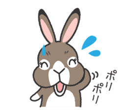Standing Ear Bunny, COCOA sticker #11627883