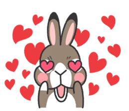 Standing Ear Bunny, COCOA sticker #11627884