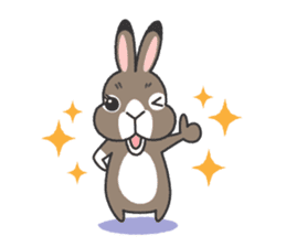 Standing Ear Bunny, COCOA sticker #11627885