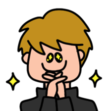 A relaxing school boy sticker #11628733