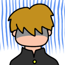 A relaxing school boy sticker #11628758