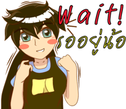 Cartoon lady language Thai/eng v2 sticker #11630212
