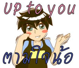 Cartoon lady language Thai/eng v2 sticker #11630215