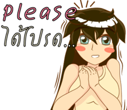 Cartoon lady language Thai/eng v2 sticker #11630218
