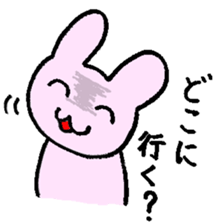 That is one dicey looking rabbit sticker #11631549