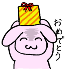 That is one dicey looking rabbit sticker #11631551