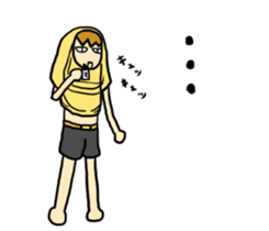 Japanese T-shirt man sticker #11632025