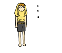 Japanese T-shirt man sticker #11632029