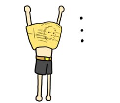 Japanese T-shirt man sticker #11632035