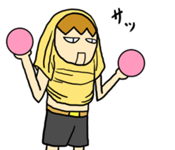 Japanese T-shirt man sticker #11632036