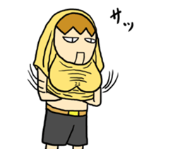 Japanese T-shirt man sticker #11632037