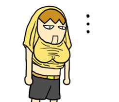 Japanese T-shirt man sticker #11632038