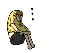 Japanese T-shirt man sticker #11632039