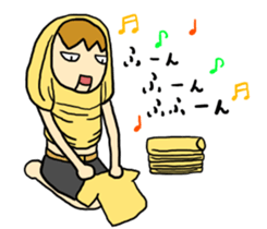 Japanese T-shirt man sticker #11632046