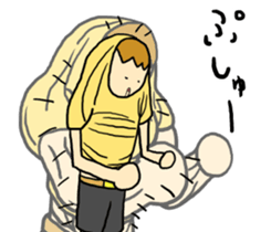 Japanese T-shirt man sticker #11632051