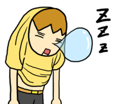 Japanese T-shirt man sticker #11632052