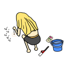 Japanese T-shirt man sticker #11632058