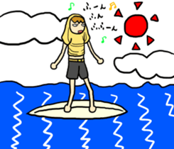 Japanese T-shirt man sticker #11632059