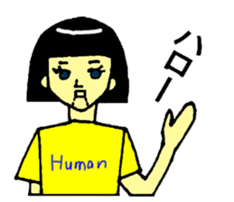 robot girl sticker #11632504