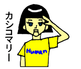 robot girl sticker #11632506