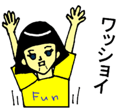 robot girl sticker #11632513