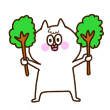white-cat&mice sticker #11633864
