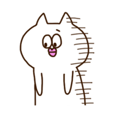 white-cat&mice sticker #11633868
