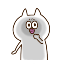 white-cat&mice sticker #11633869
