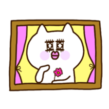 white-cat&mice sticker #11633870